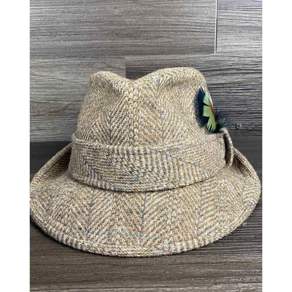 Vintage Pendleton wool plaid fedora Tan-plaid Size 7 1/4